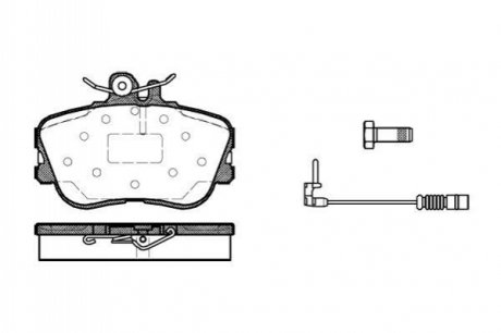 Комплект тормозных колодок, дисковый тормоз ROADHOUSE 2445.02 (фото 1)