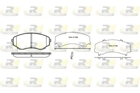 Комплект тормозных колодок, дисковый тормоз ROADHOUSE 2397.22