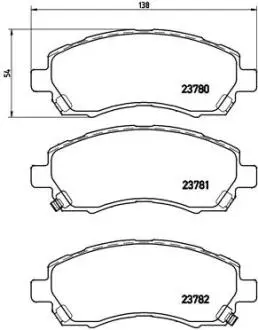 Комплект тормозных колодок, дисковый тормоз BREMBO P78 009