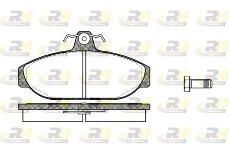 Комплект тормозных колодок, дисковый тормоз ROADHOUSE 2156.00