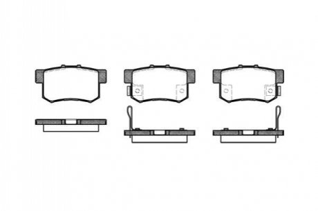 Комплект тормозных колодок, дисковый тормоз ROADHOUSE 2325.12 (фото 1)