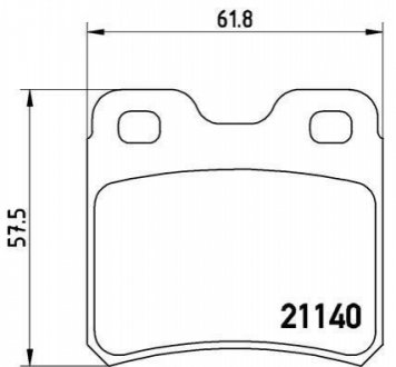 Комплект тормозных колодок, дисковый тормоз BREMBO P59 018 (фото 1)