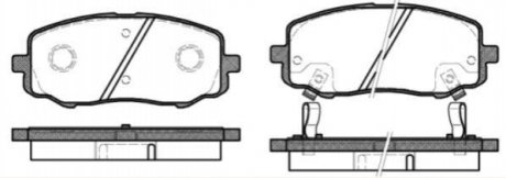 Комплект тормозных колодок, дисковый тормоз ROADHOUSE 21133.12 (фото 1)