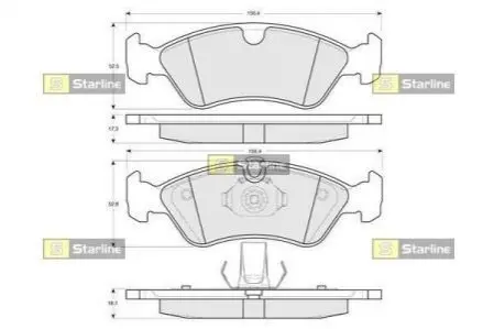 Гальмівні колодки дискові STARLINE BD S048