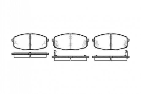 Комплект тормозных колодок, дисковый тормоз ROADHOUSE 21038.02 (фото 1)