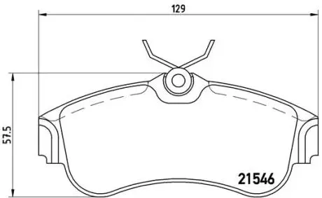 Комплект тормозных колодок, дисковый тормоз BREMBO P56 022