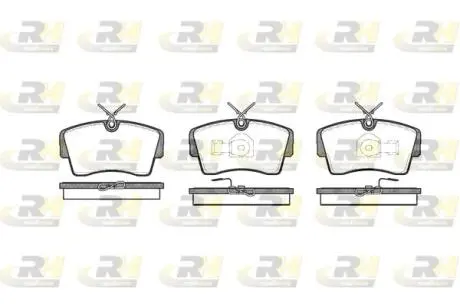 Комплект тормозных колодок, дисковый тормоз ROADHOUSE 2173.00