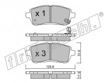 Колодки тормозные дисковые, к-кт. ROADHOUSE 21281.10