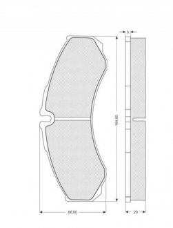 Комплект тормозных колодок, дисковый тормоз STARLINE BD S180 (фото 1)
