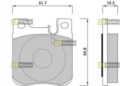 Тормозные колодки дисковые STARLINE BD S395