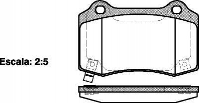 Комплект тормозных колодок, дисковый тормоз ROADHOUSE 2434.54 (фото 1)