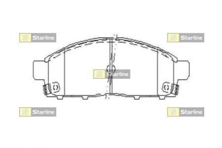 Гальмівні колодки дискові STARLINE BD S518