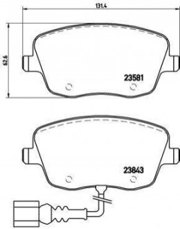 Комплект тормозных колодок, дисковый тормоз BREMBO P85 077 (фото 1)