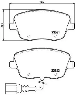 Комплект тормозных колодок, дисковый тормоз BREMBO P85 077
