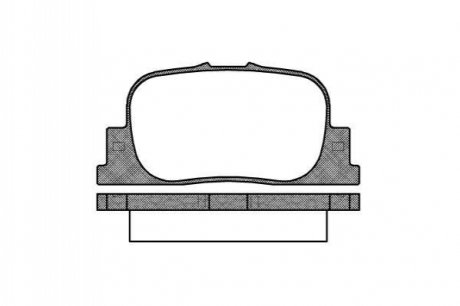 Комплект тормозных колодок, дисковый тормоз ROADHOUSE 2801.00 (фото 1)