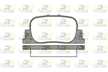 Комплект тормозных колодок, дисковый тормоз ROADHOUSE 2801.00