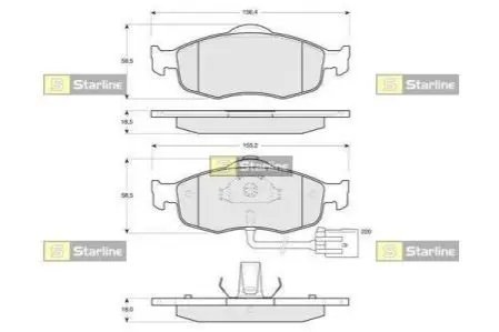 Гальмівні колодки дискові STARLINE BD S105