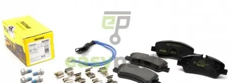 Фото колодки гальмівні (задні) Ford Transit 12- (TRW) Q+ (спарка) (з датчиком) TEXTAR 2560303 Колодки гальмівні (задні) Ford Transit 12- (TRW) Q+ (спарка) (з датчиком) TEXTAR 2560303
