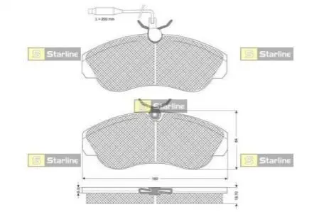 Гальмівні колодки дискові STARLINE BD S143