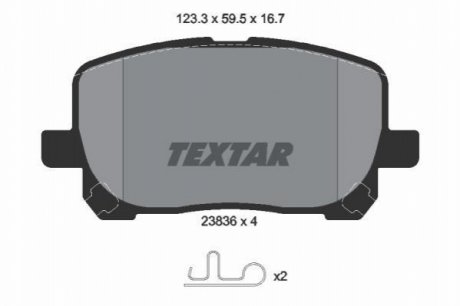 Гальмівні колодки дискові TEXTAR 2383601 (фото 1)