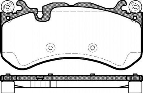 Комплект тормозных колодок, дисковый тормоз ROADHOUSE 21300.00 (фото 1)