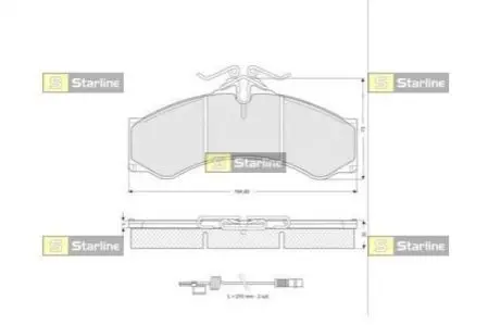 Гальмівні колодки дискові STARLINE BD S061
