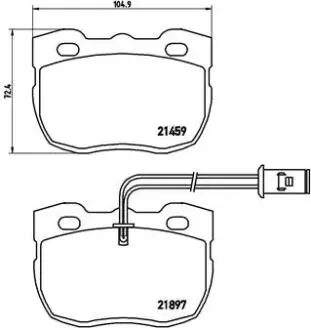 Комплект тормозных колодок, дисковый тормоз BREMBO P44 004