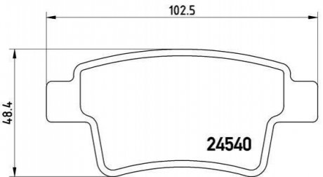 Комплект тормозных колодок, дисковый тормоз BREMBO P61 085