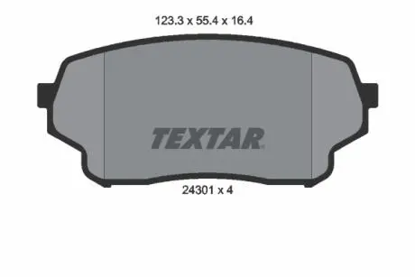 Комплект тормозных колодок, дисковый тормоз TEXTAR 2430101