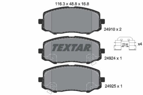 Тормозные колодки дисковые TEXTAR 2491001