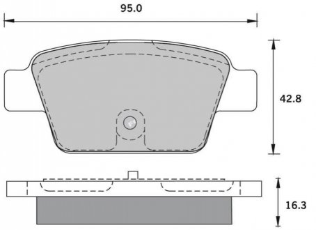 Комплект тормозных колодок, дисковый тормоз STARLINE BD S836P (фото 1)
