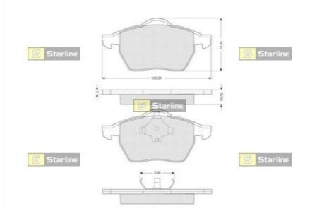 Тормозные колодки дисковые STARLINE BD S087 (фото 1)