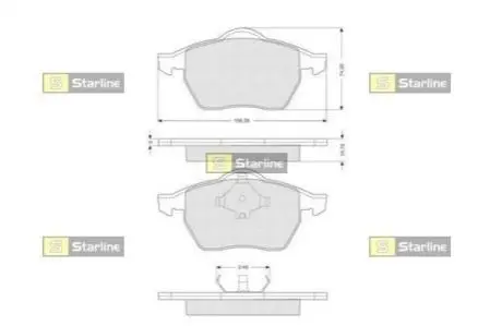 Тормозные колодки дисковые STARLINE BD S087