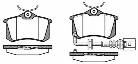 Комплект тормозных колодок, дисковый тормоз ROADHOUSE 2263.41 (фото 1)