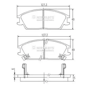 Гальмiвнi колодки дисковi NIPPARTS J3600539