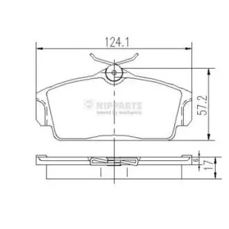 Гальмiвнi колодки дисковi NIPPARTS J3601068