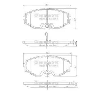 Гальмiвнi колодки дисковi NIPPARTS J3601074