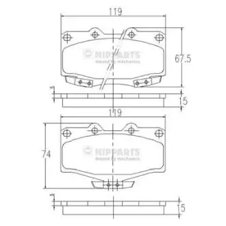 Гальмiвнi колодки дисковi NIPPARTS J3602054