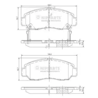 Гальмiвнi колодки дисковi NIPPARTS J3604051