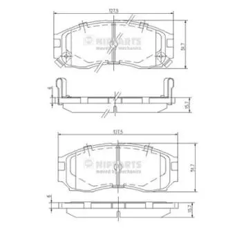 Гальмiвнi колодки дисковi NIPPARTS J3605030