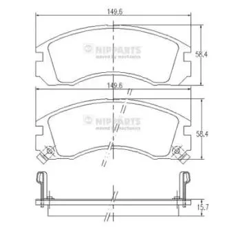 Гальмiвнi колодки дисковi NIPPARTS J3605031