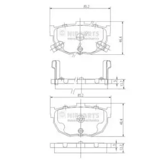Гальмiвнi колодки дисковi NIPPARTS J3610505