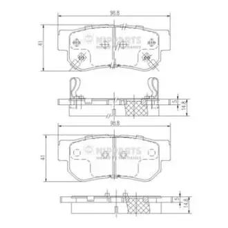 Гальмiвнi колодки дисковi NIPPARTS J3610509