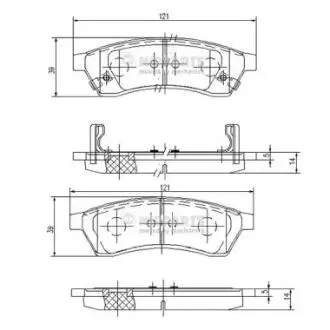 Гальмiвнi колодки дисковi NIPPARTS J3610904