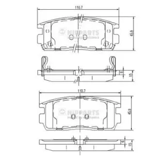 Гальмiвнi колодки дисковi NIPPARTS J3610905