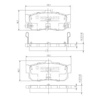 Гальмiвнi колодки дисковi NIPPARTS J3611034