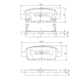 Гальмiвнi колодки дисковi NIPPARTS J3611044
