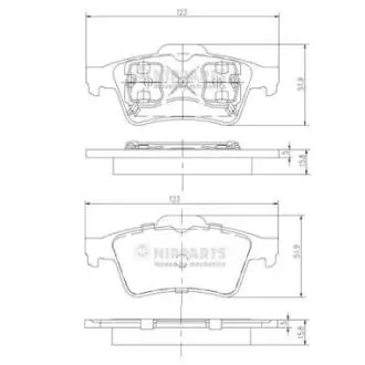 Гальмiвнi колодки дисковi NIPPARTS J3611045