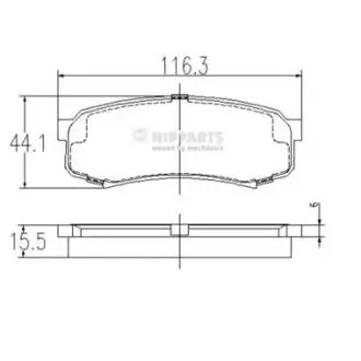 Гальмiвнi колодки дисковi NIPPARTS J3612010