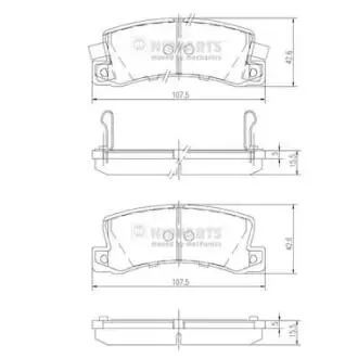 Гальмiвнi колодки дисковi NIPPARTS J3612013